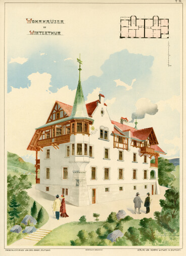 um 1901: Brühlbergstrasse 99, Architektenentwurf Foto: 