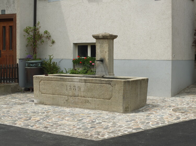 Brunnen vor dem Haus an der Felsenhofstrasse 14