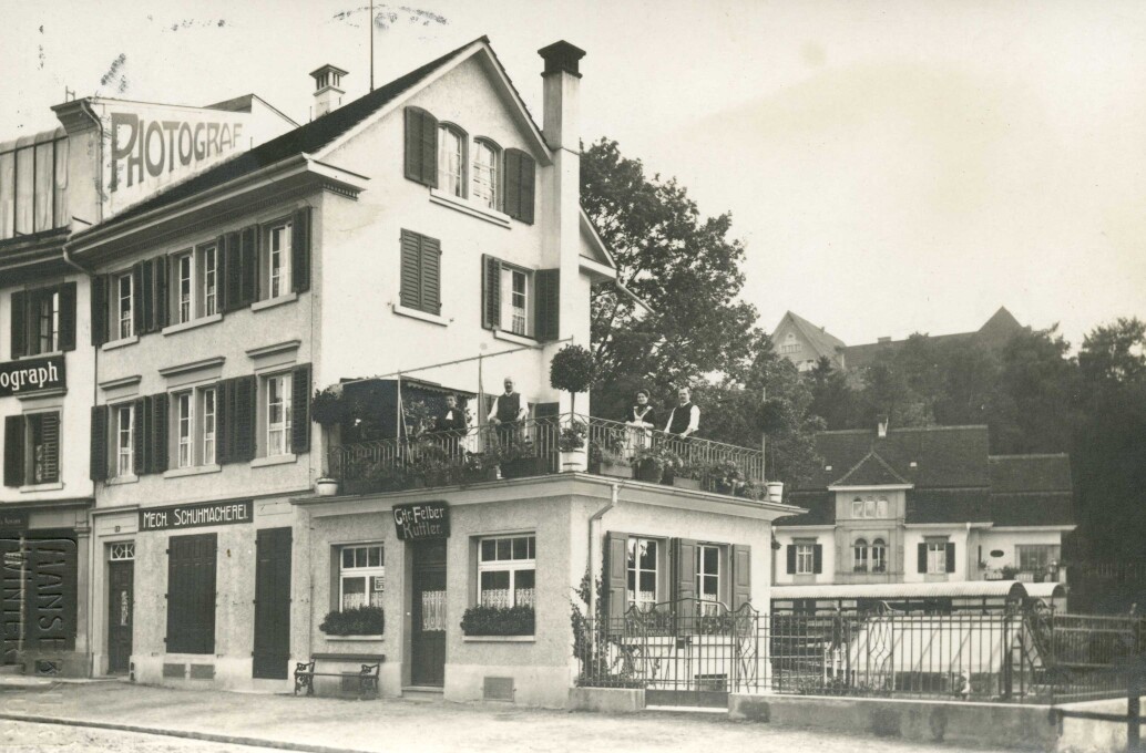 Schuhmacherei und Kuttlerei an der ehemaligen Eulachstrasse 11, 1910er-Jahre